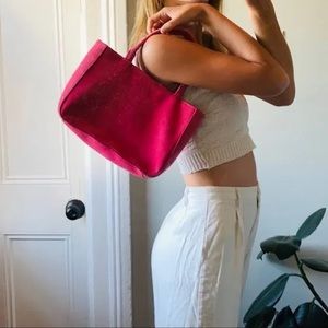 Vintage Express Genuine Suede Pink Handbag